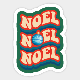 Noel text with ball christmas Sticker